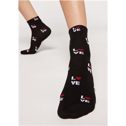 Kurze Sportsocken mit durchgehendem Motiv