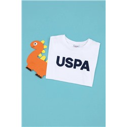 U.S. Polo Assn., Erkek Çocuk Beyaz Basic Bisiklet Yaka Tişört 50279614-VR013
