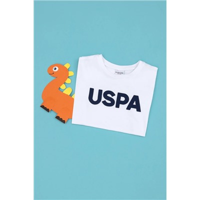 U.S. Polo Assn., Erkek Çocuk Beyaz Basic Bisiklet Yaka Tişört 50279614-VR013
