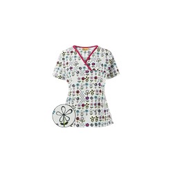 WonderWink Scrubs ORIGINS Pick Me Pick Me Print Top