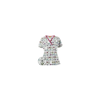 WonderWink Scrubs ORIGINS Pick Me Pick Me Print Top