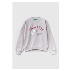 United Colors of Benetton Kız Çocuk Simli Harry Potter Baskılı Sweatshirt 223A3J68C10IF