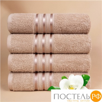 (1100) Полотенце (однотон) 50х80 см-4 шт Dome Harmonika Махра 440 г/м2 1100 Бежевый