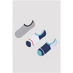 Penti, Erkek Detailed Çok Renkli 3lü Sneaker Çorap