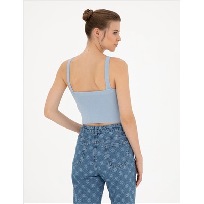 Mavi Crop Top Triko Bluz