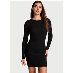 Luxe Ribbed Modal Long-Sleeve Mini Slip