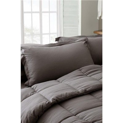 Mona Tek Kişilik Comforter Set - Antrasit