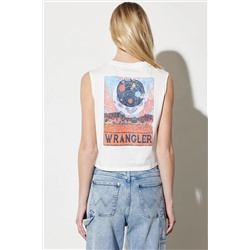 Wrangler Regular Fit Normal Kesim %100 Pamuk Bisiklet Yaka Beyaz Tişört W7FED3