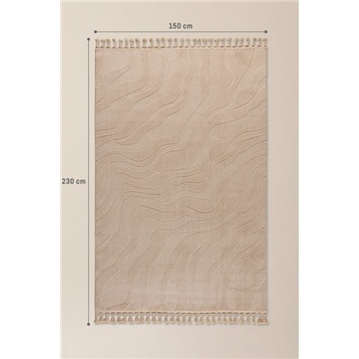 Pluie Rölyef Halı - Bej - 150x230 cm