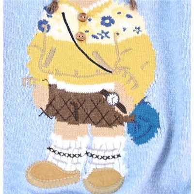 Женский милый шерстяной свитер толстой вязки с подвернутым краем