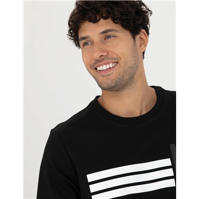 Siyah Regular Fit Sweatshirt