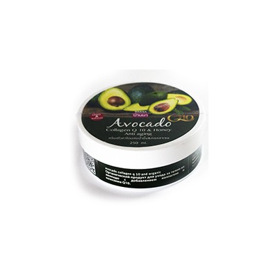 Крем для тела Авокадо, Коллаген И Мед 250 мл / Banna Avocado Collagen Q10 & Honey Anti Aging 250 ml