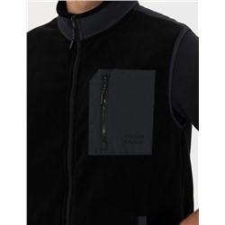 Siyah Regular Fit Polar Yelek