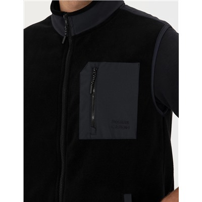Siyah Regular Fit Polar Yelek