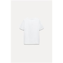 T-SHIRT WITH METALLIC PRINT