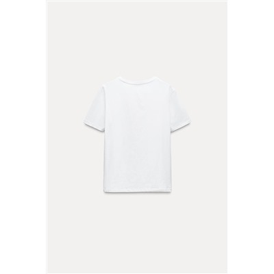 T-SHIRT WITH METALLIC PRINT