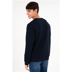 Erkek Lacivert Basic Sweatshirt