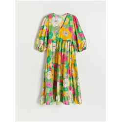 Gemustertes Baumwollkleid