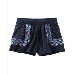 Puff-Print Culotte Shorts