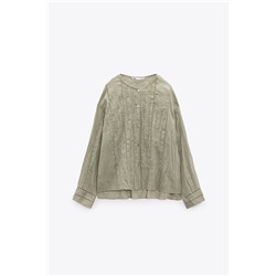 RAMIE BLOUSE WITH PASSEMENTERIE