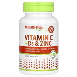 VITAMIN C +D3 & ZING 100 cap Nutribiotic