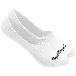 SportSpar.de "Sparlinge" Füßlinge Sneaker Socken 3 Paar weiß