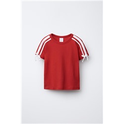 T-SHIRT WITH RIBBON TIES