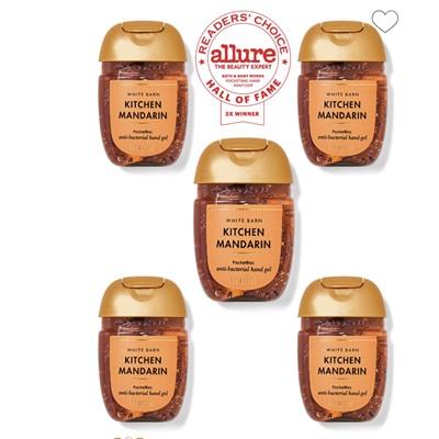 White Barn Kitchen Mandarin PocketBac Hand Sanitizers, 5-Pack