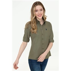 U.S. Polo Assn., Yeşil Kadın Gömlek