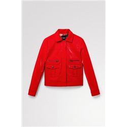 Chaqueta PU bolsillos