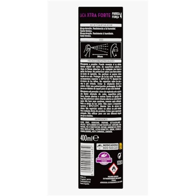 Laca cabello Xtra Forte Deliplus fijación 4 Spray 400 ml | 0,50 €/100 ml