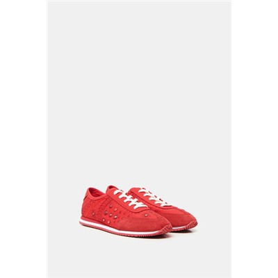 Zapatillas de piel bordadas