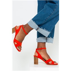 Sandalias de tacón Rojo