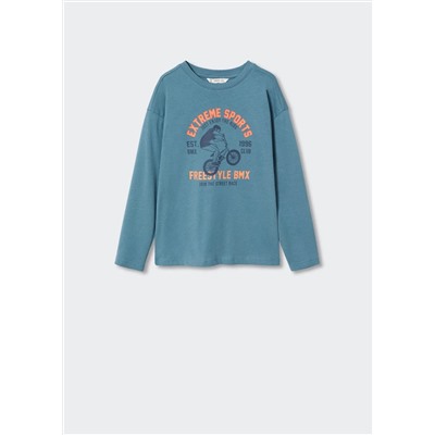Camiseta manga larga estampada -  Niño | MANGO OUTLET España