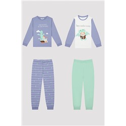 Penti Erkek Çocuk Dragon Book LS 2'li Pijama Takımı PN85FXCS23SK-MIX