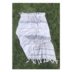 Lucy and Home, %100 Pamuk Unisex Havlu Peştemal 90x170 Cm Gri