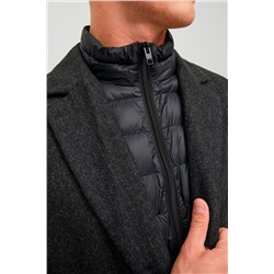 Chaqueta efecto doble prenda Gris oscuro