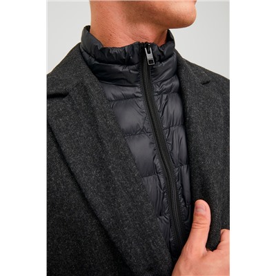Chaqueta efecto doble prenda Gris oscuro