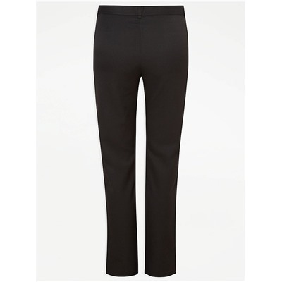 Senior Boys Black Slim Leg School Trousers 2 Pack