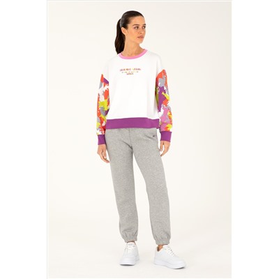 Kadın Beyaz Sweatshirt