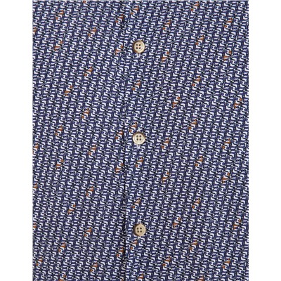 Lacivert Slim Fit Uzun Kollu Gömlek