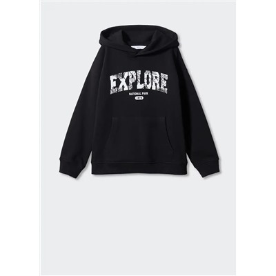 Sudadera estampada capucha -  Niño | MANGO OUTLET España