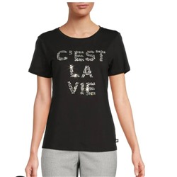 Karl Lagerfeld Paris C'est La Vie Rhinestone T-Shirt