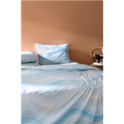 Suivre King Size %100 Pamuk Ranforce Baskılı Nevresim Takımı - Turkuaz