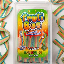 Жев. мармелад Frutibos 1000 г "Ремешки" со вкусом тутти-фрутти в кислой обсыпке 1/8, шт