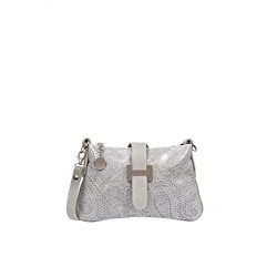 Bandolera de piel Gris