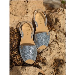 AB. Zapatos 320-5 GLITTER PLATA+Pelle CANDELA plata АКЦИЯ