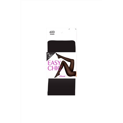 2 pares de pantis Easy Chic 60 deniers - Negro