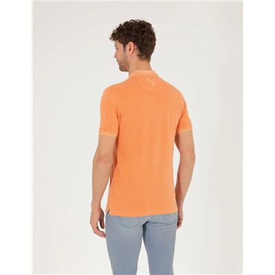 Turuncu Slim Fit Polo Yaka Tişört