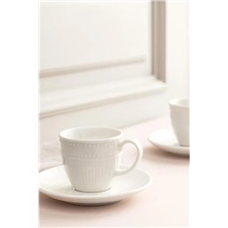 Soleil 2 Kişilik Kahve Fincanı Takımı - Beyaz - 90 ml